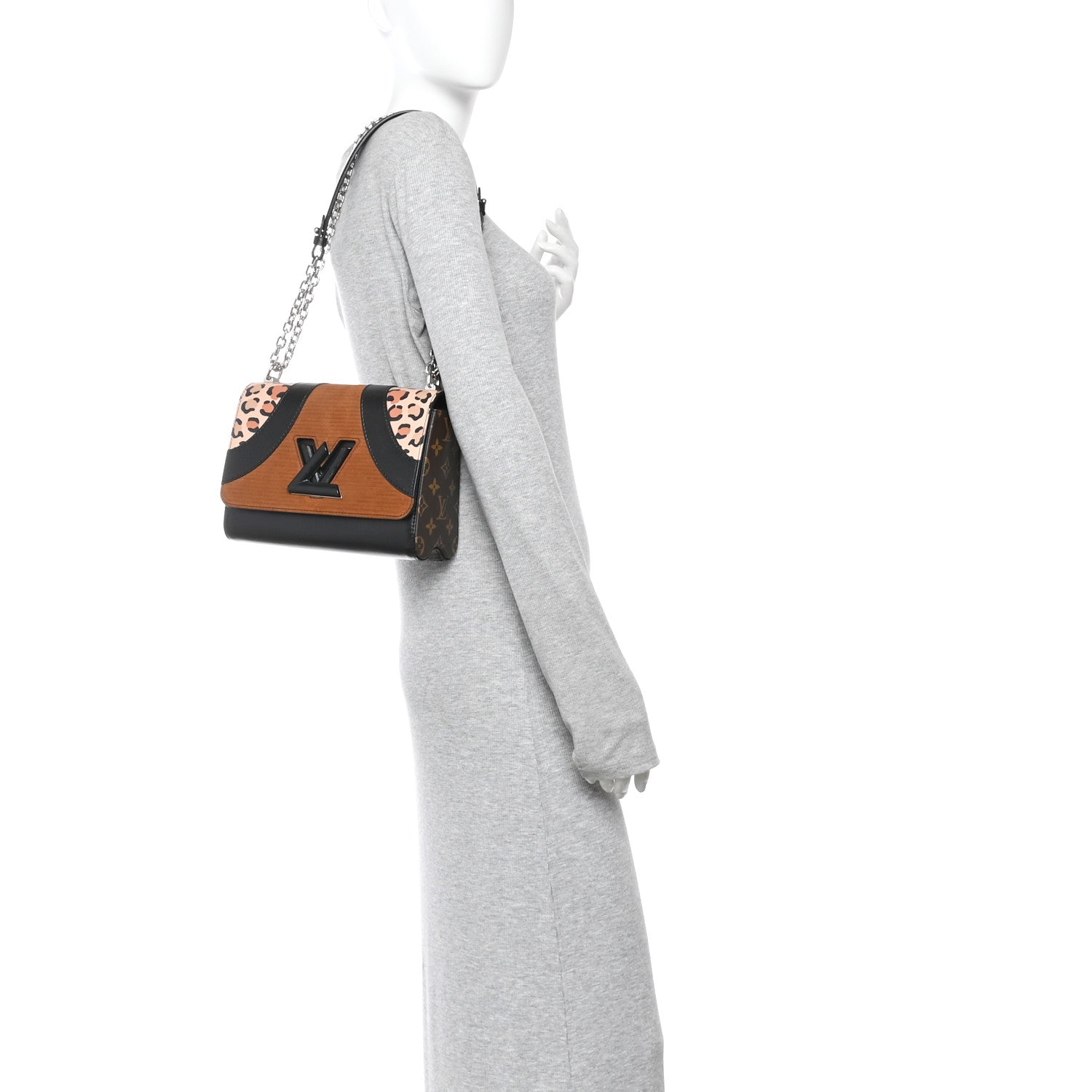 Louis Vuitton Calfskin Monogram Wild at Heart Twist Shoulder Bag MM