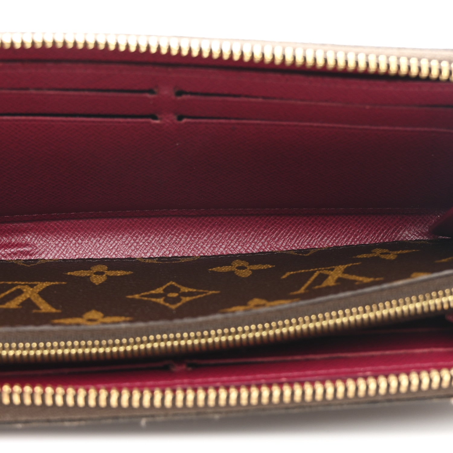 Louis Vuitton Monogram Clemence Wallet Fuchsia
