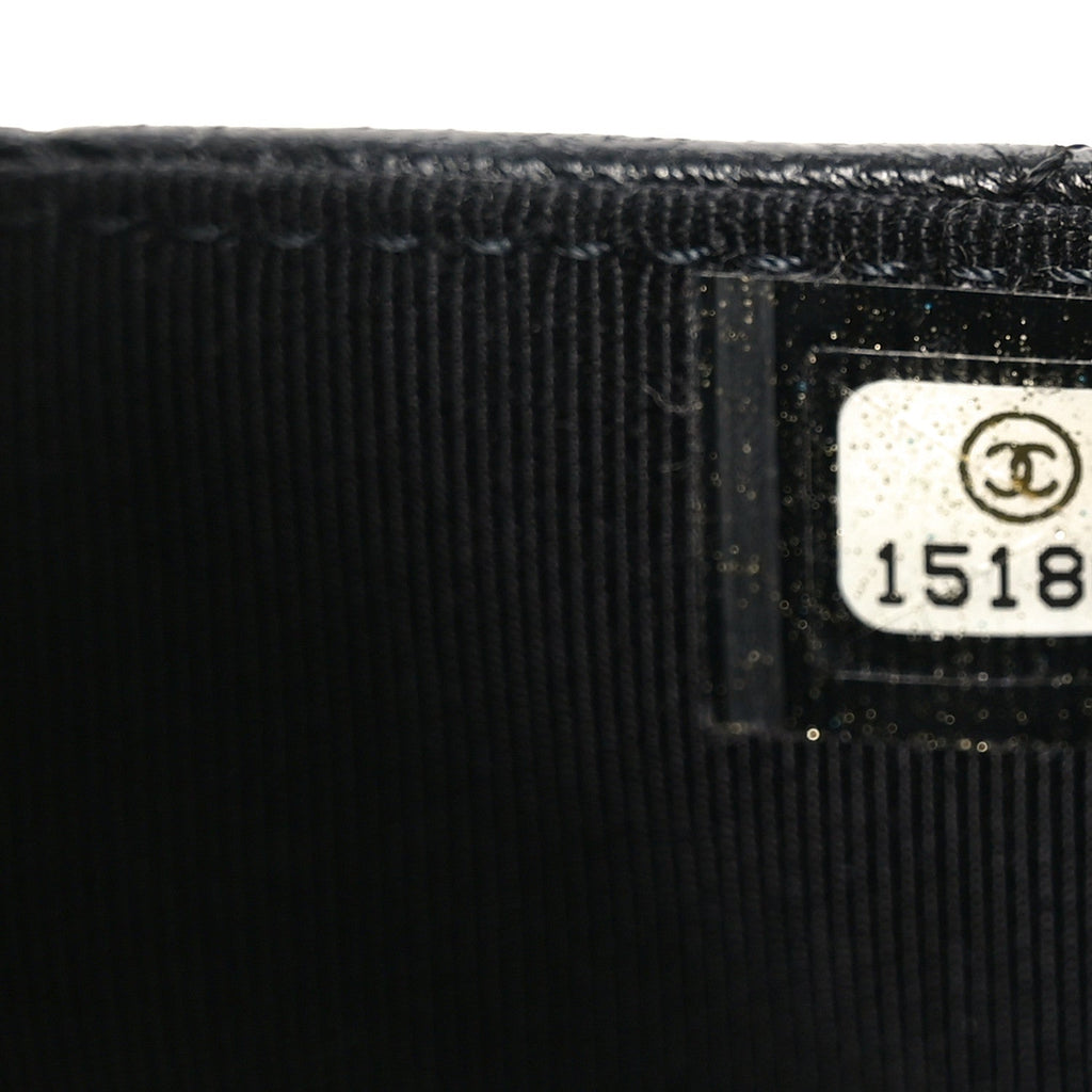 Chanel Lambskin Quilted Wallet On Chain WOC Black