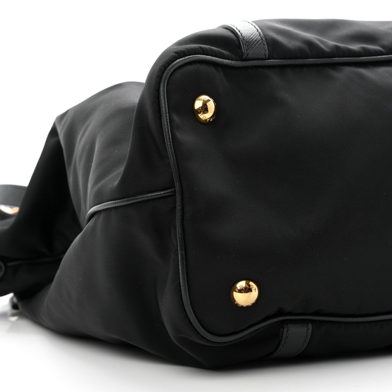 Prada Saffiano Tessuto Nylon Shopping Tote Black