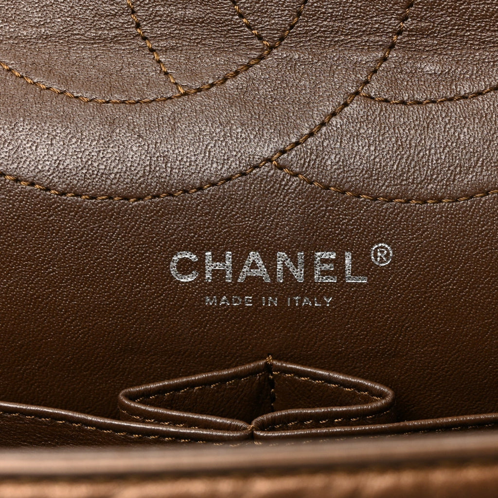 Chanel Metallic Aged Calfskin Quilted 2.55 Reissue 227 Flap Bronze
