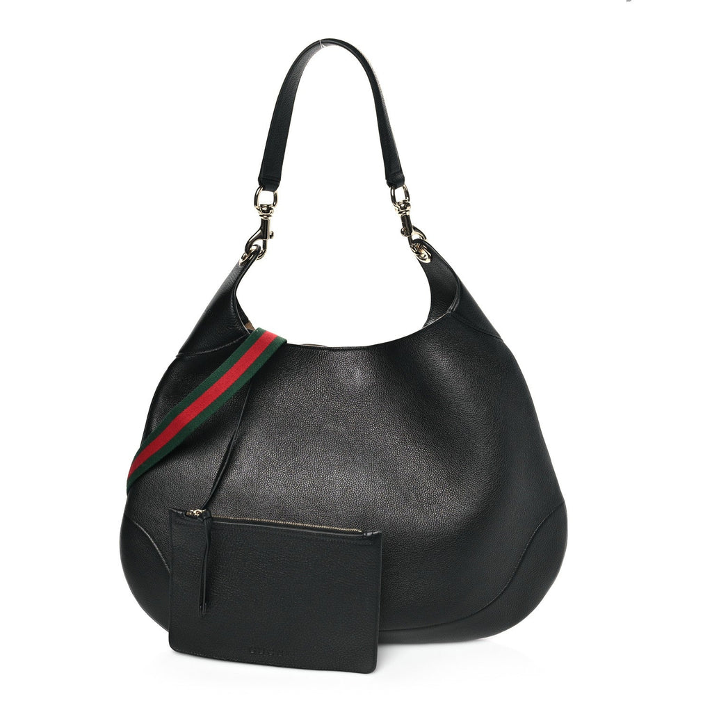 Gucci Soft Grained Calfskin Maxi B Hobo Black