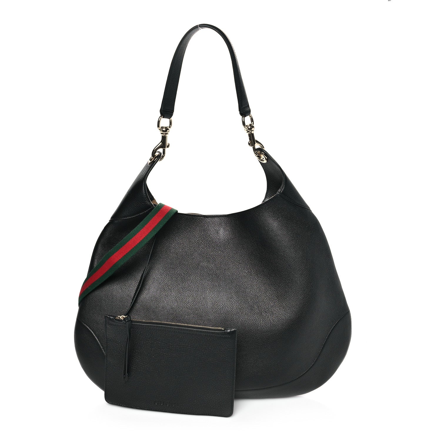 Gucci Soft Grained Calfskin Maxi B Hobo Black