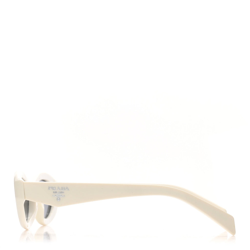 Prada Acetate Oval Sunglasses SPR 26Z Chalk White
