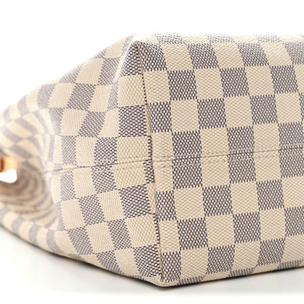 Louis Vuitton Damier Azur Graceful MM Rose Ballerine