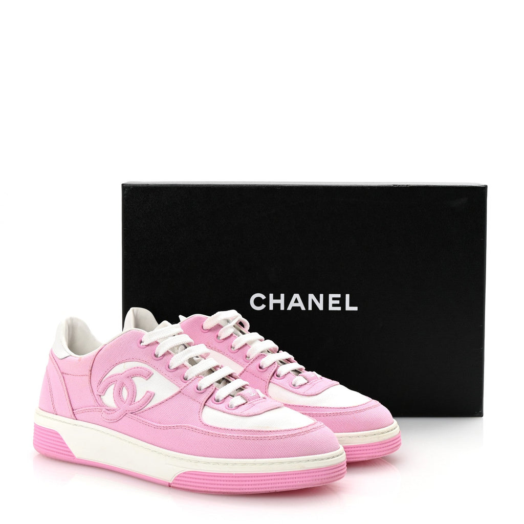 Cotton Sneakers 39 Pink White