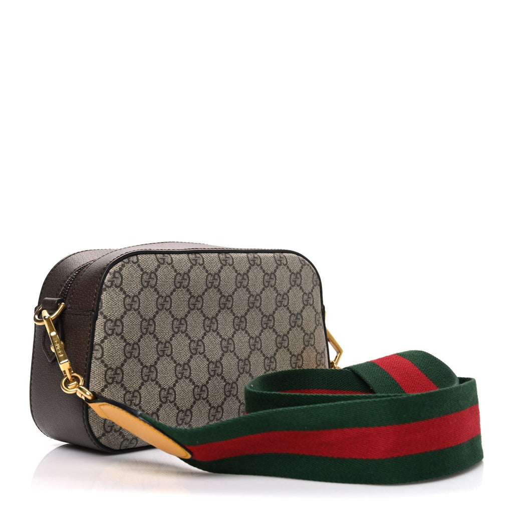 Gucci GG Supreme Monogram Web Neo Vintage Shoulder Bag Beige New Acero Crop