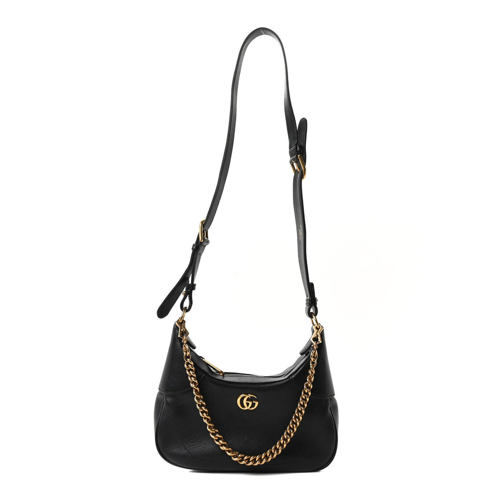 Gucci Goatskin Small Aphrodite Shoulder Bag Black