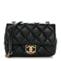 Chanel Lambskin Quilted Mini Flap Black