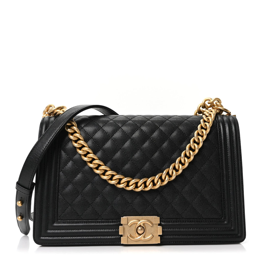 Chanel Caviar Quilted New Medium Boy Flap Black