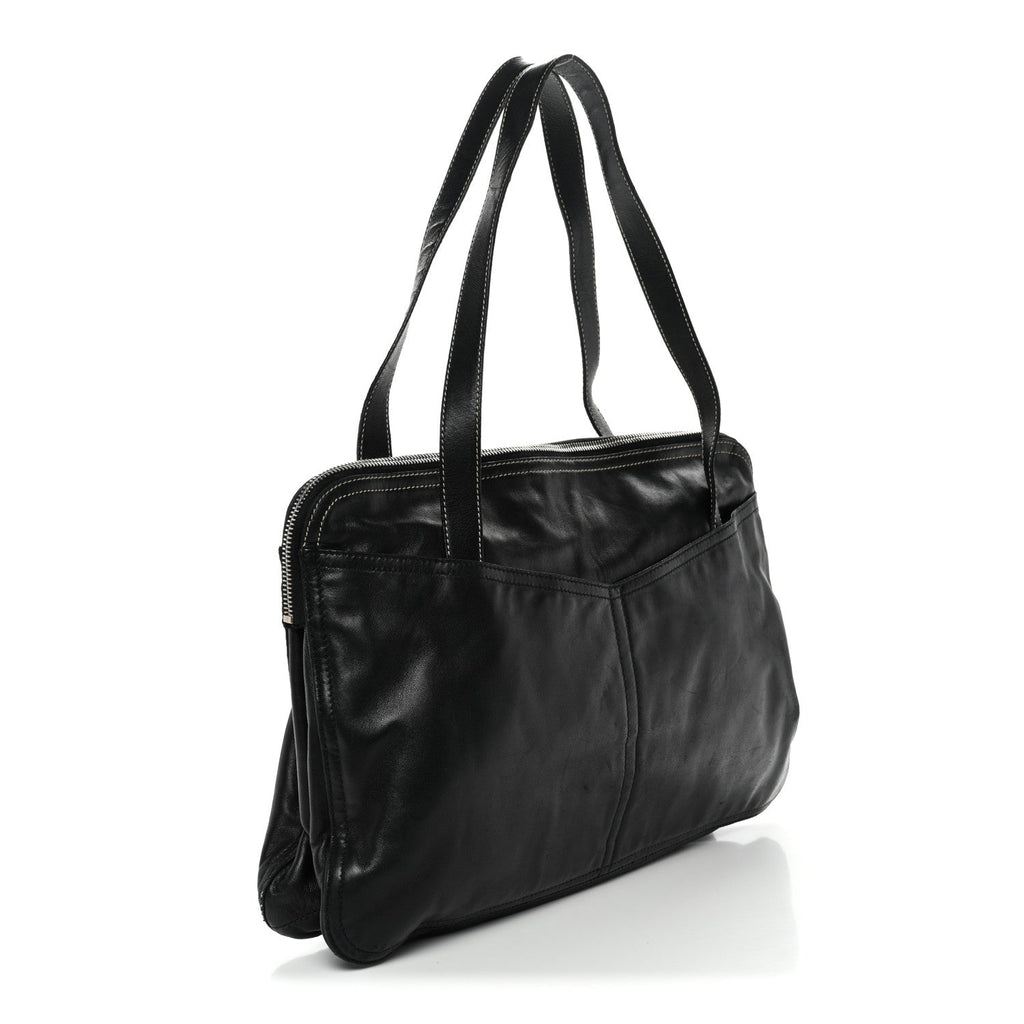Prada Nappa Pocket Satchel Black