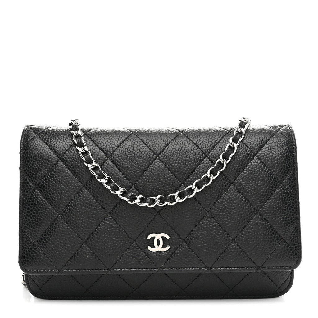 Chanel Caviar Quilted Wallet on Chain WOC Black