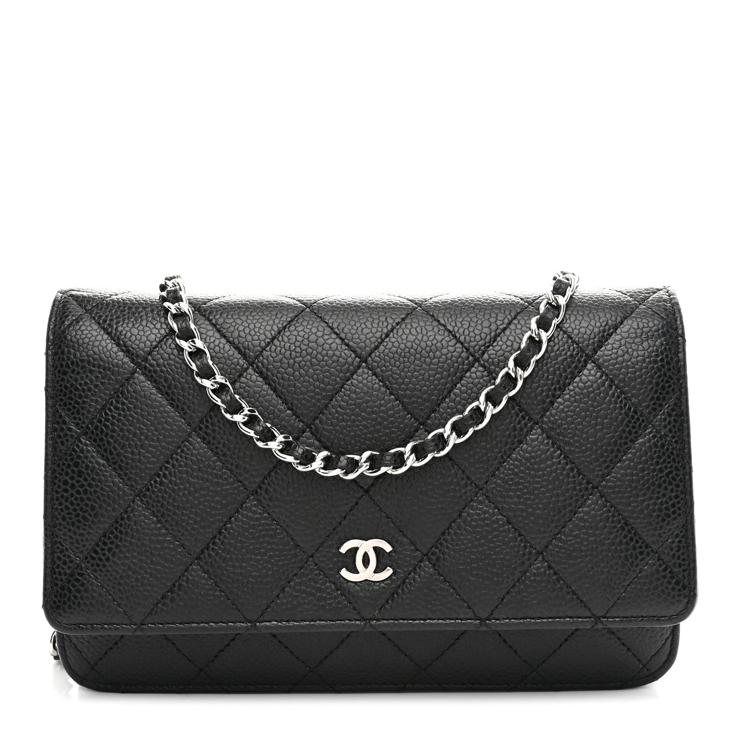 Chanel Caviar Quilted Wallet on Chain WOC Black