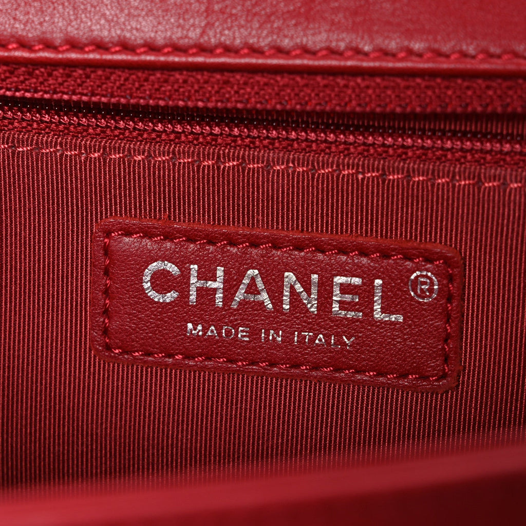 Chanel Lambskin Quilted New Medium Boy Flap Red