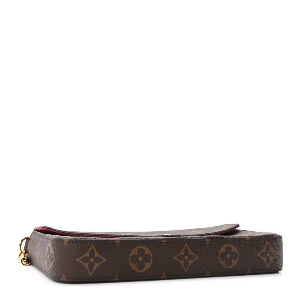 Louis Vuitton Monogram Pochette Felicie Chain Wallet Fuchsia
