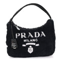 Prada Terry Cloth Mini Re-Edition 2000 Bag Black White