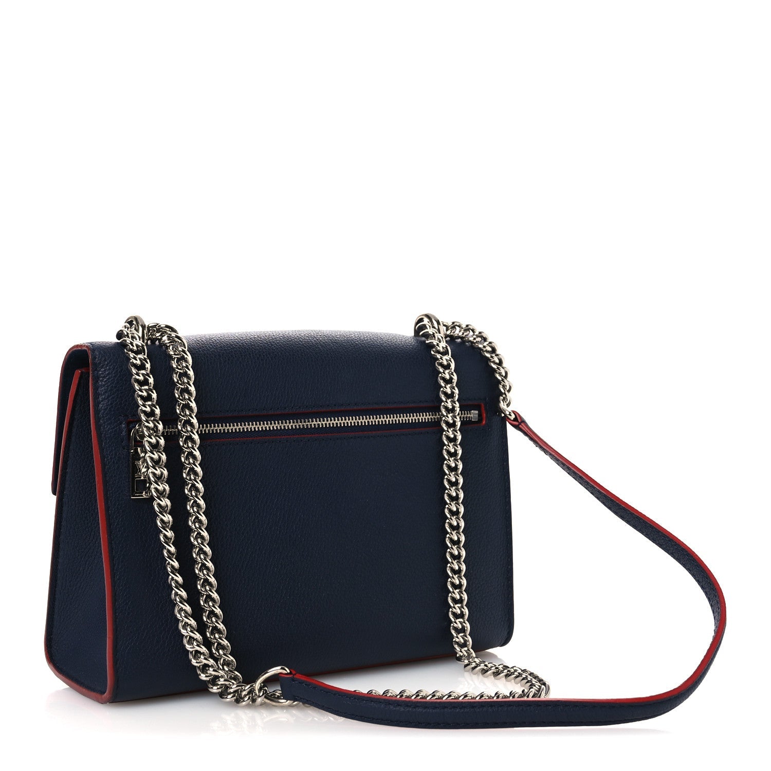 Louis Vuitton Soft Calfskin Mylockme Chain Bag BB Marine Rouge