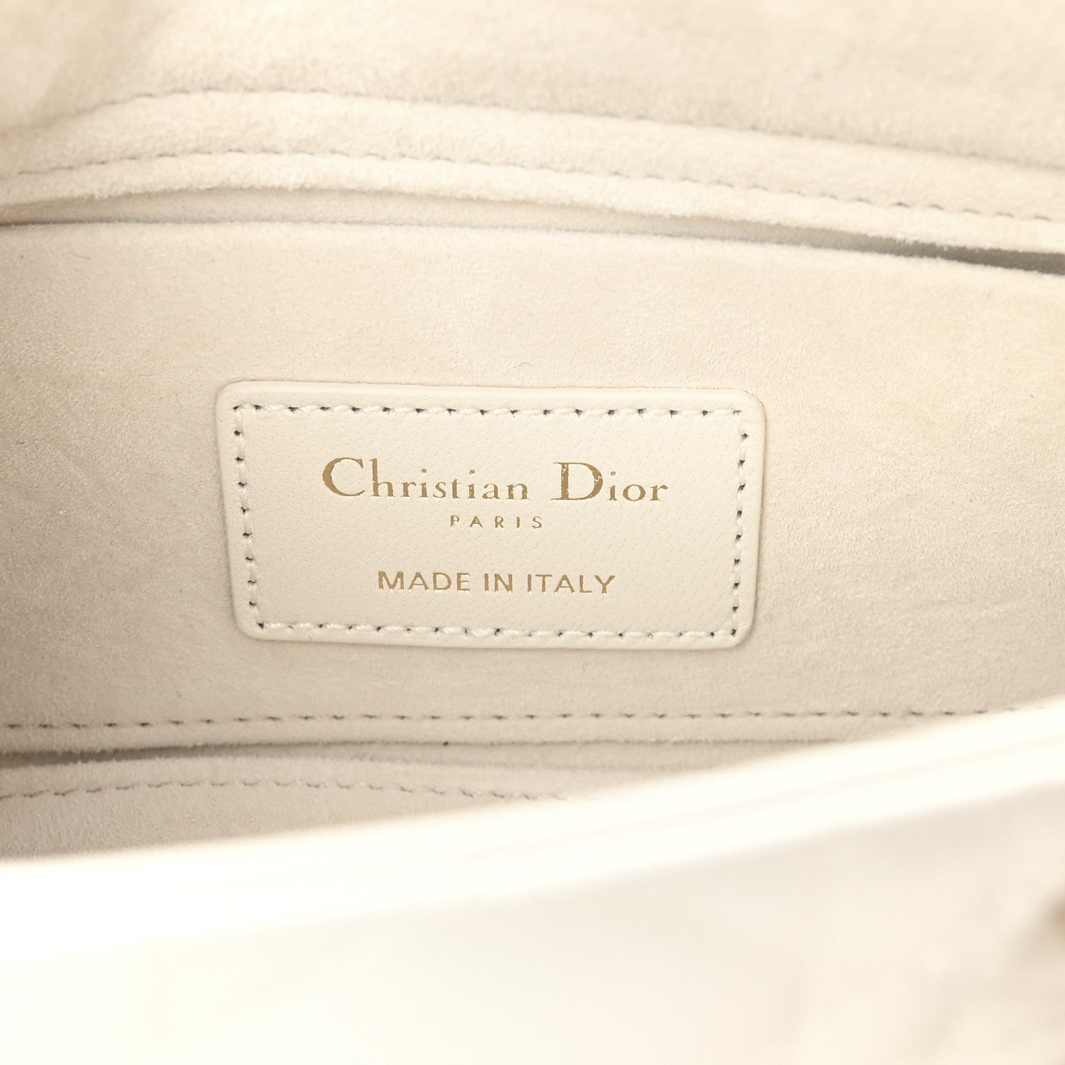 Christian Dior Lambskin Cannage Small Lady D-Joy Latte