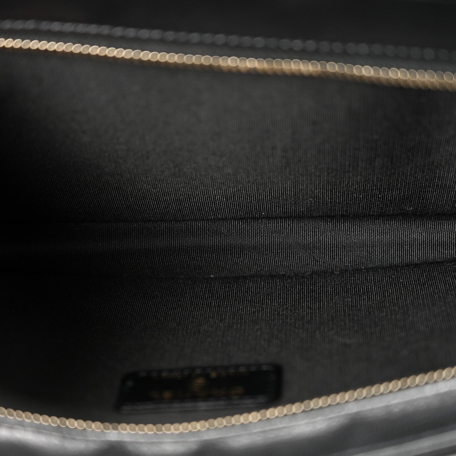 Chanel Lambskin Quilted Front Pocket Clutch With Chain Black