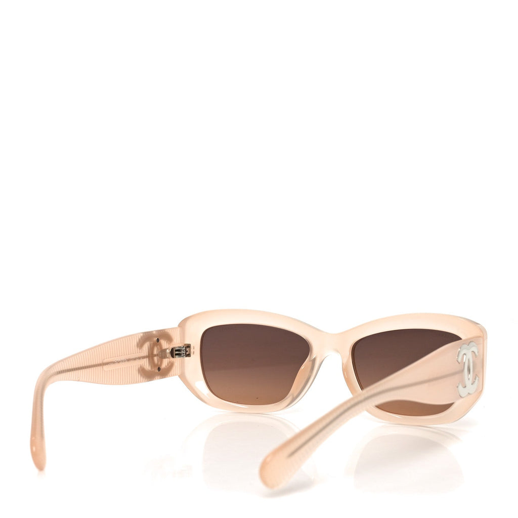 Acetate Rectangle Sunglasses 5493-A Light Pink