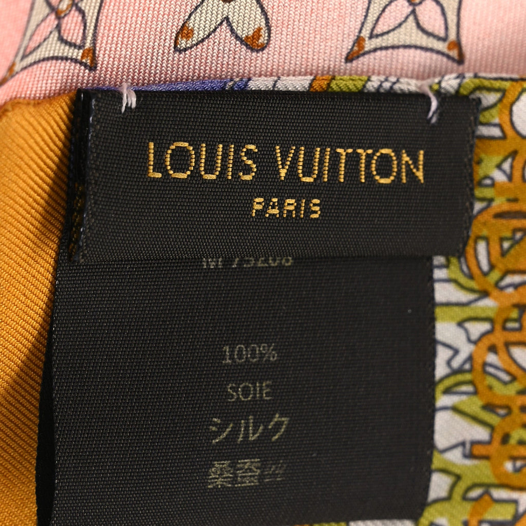 Louis Vuitton Silk Monogram Map Bandeau