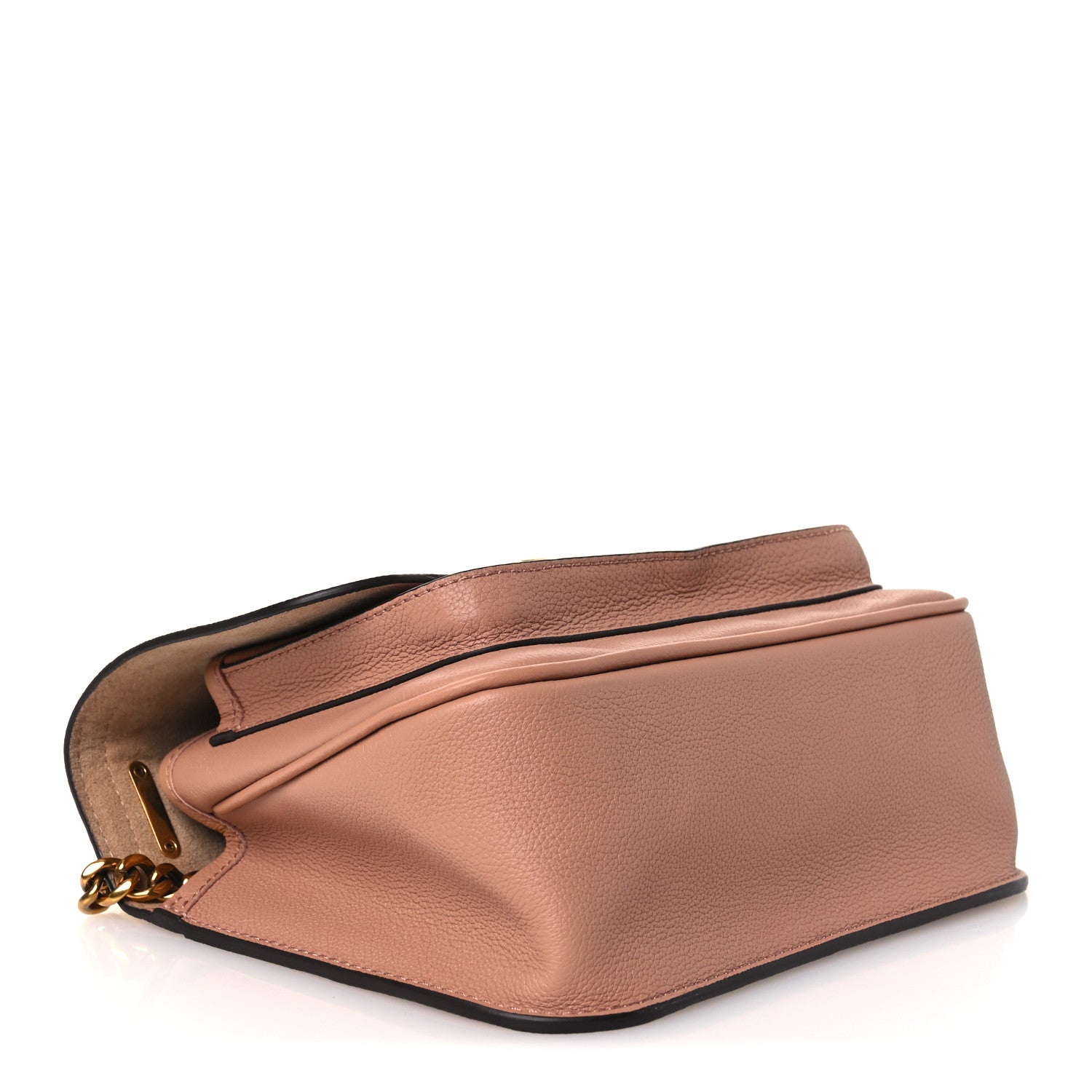 Louis Vuitton Grained Calfskin Lockme Chain Bag PM Rose Silk