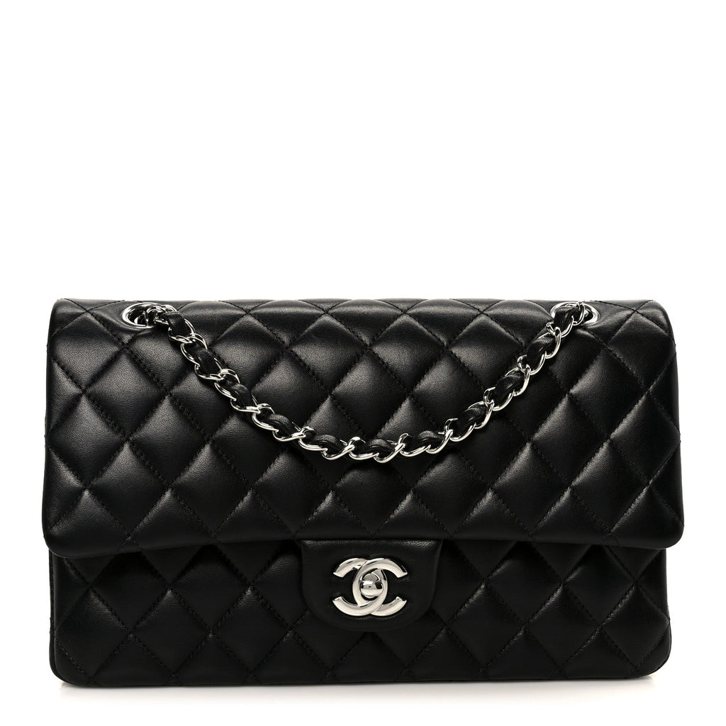 Chanel Lambskin Quilted Medium Double Flap Black