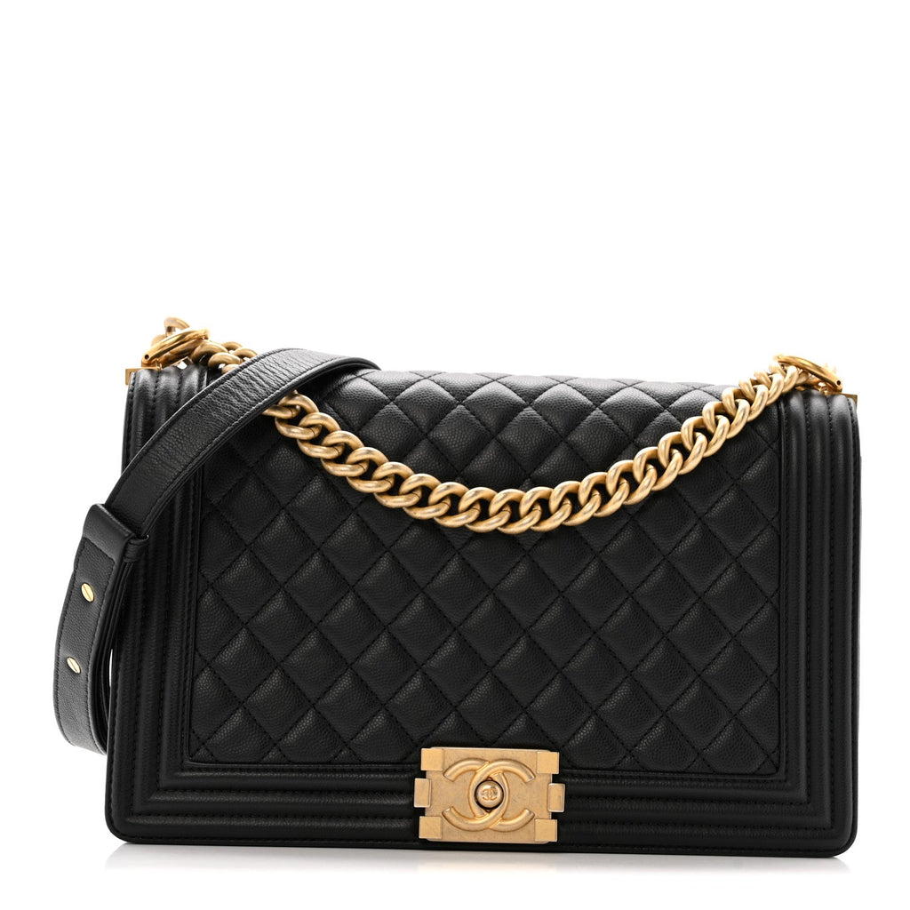 Chanel Caviar Quilted New Medium Boy Flap Black