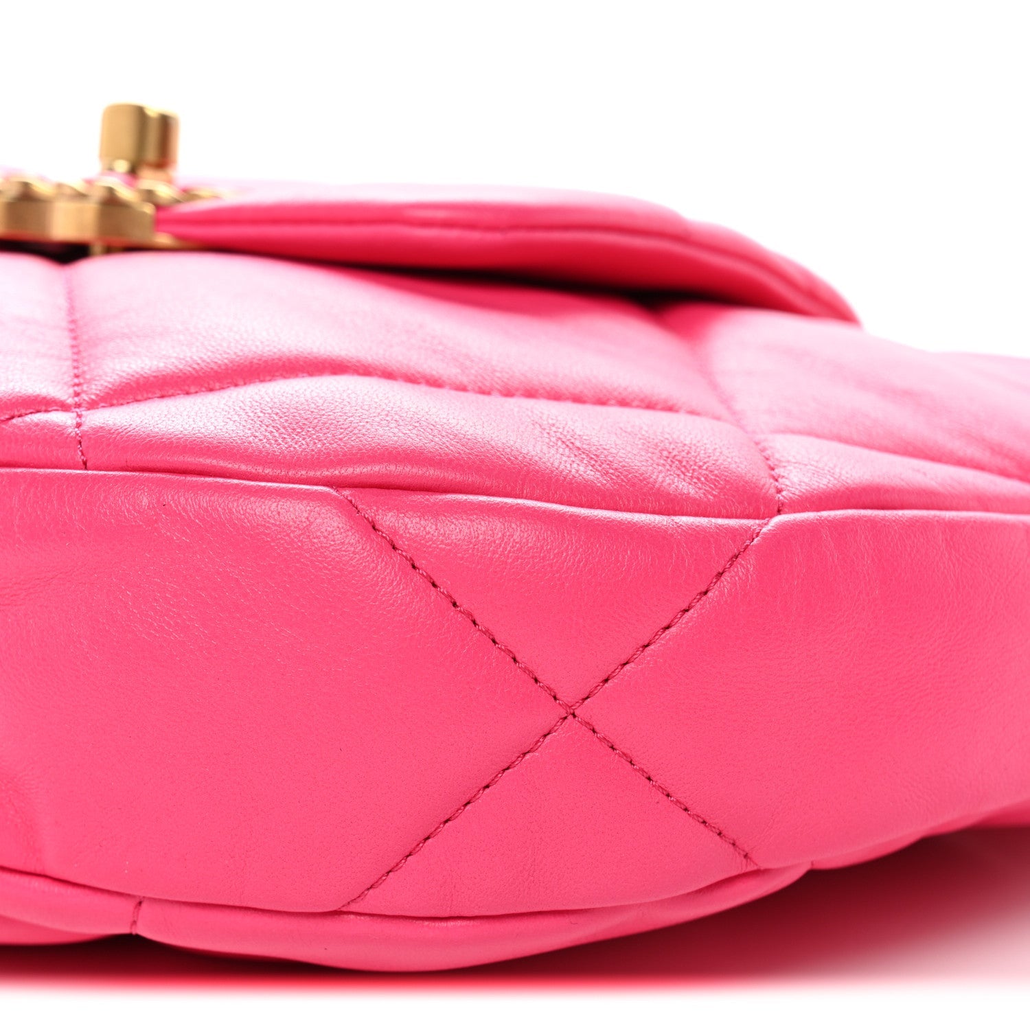 Chanel Lambskin Quilted Chanel 19 Hobo Pink