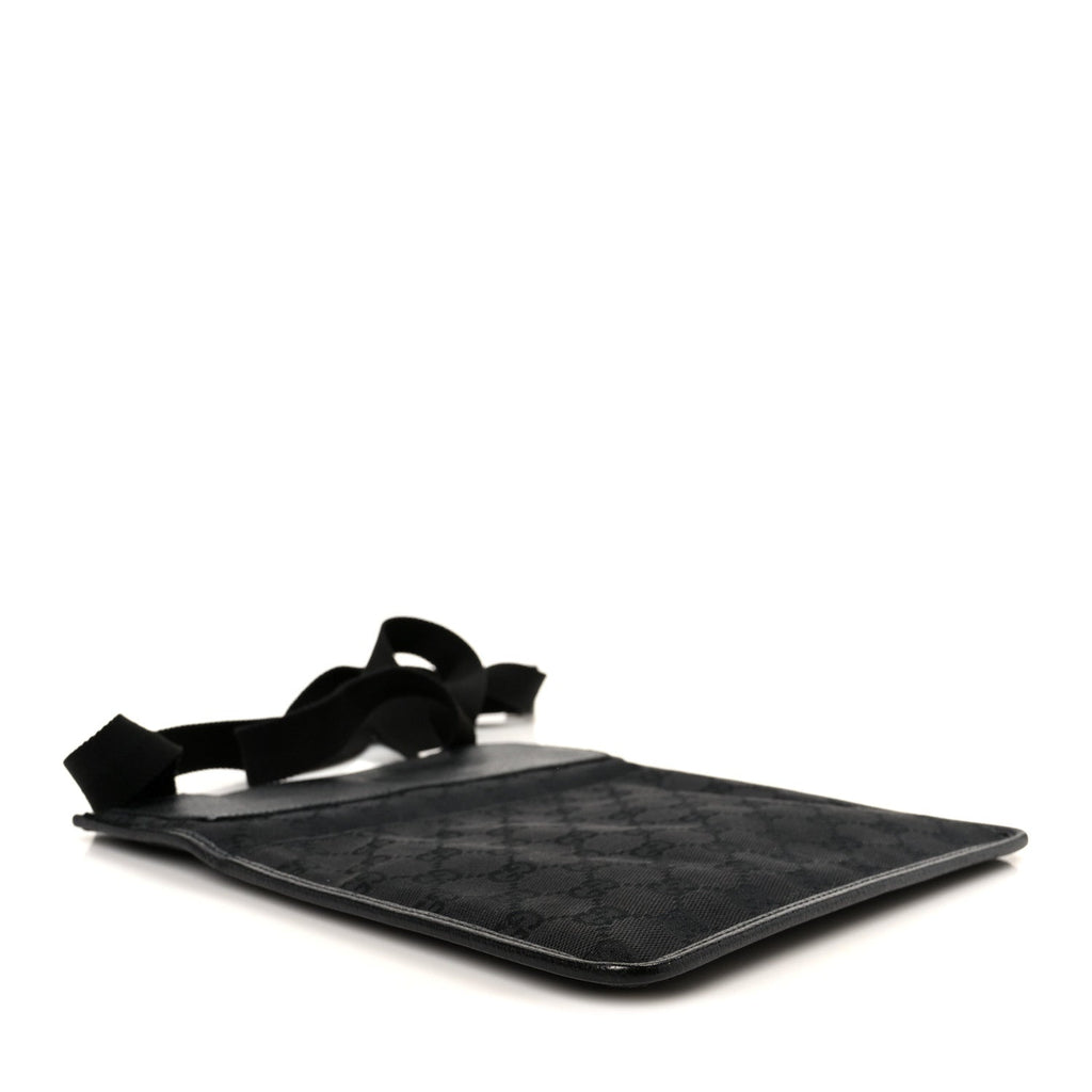 Gucci GG Monogram Messenger Crossbody Bag Black