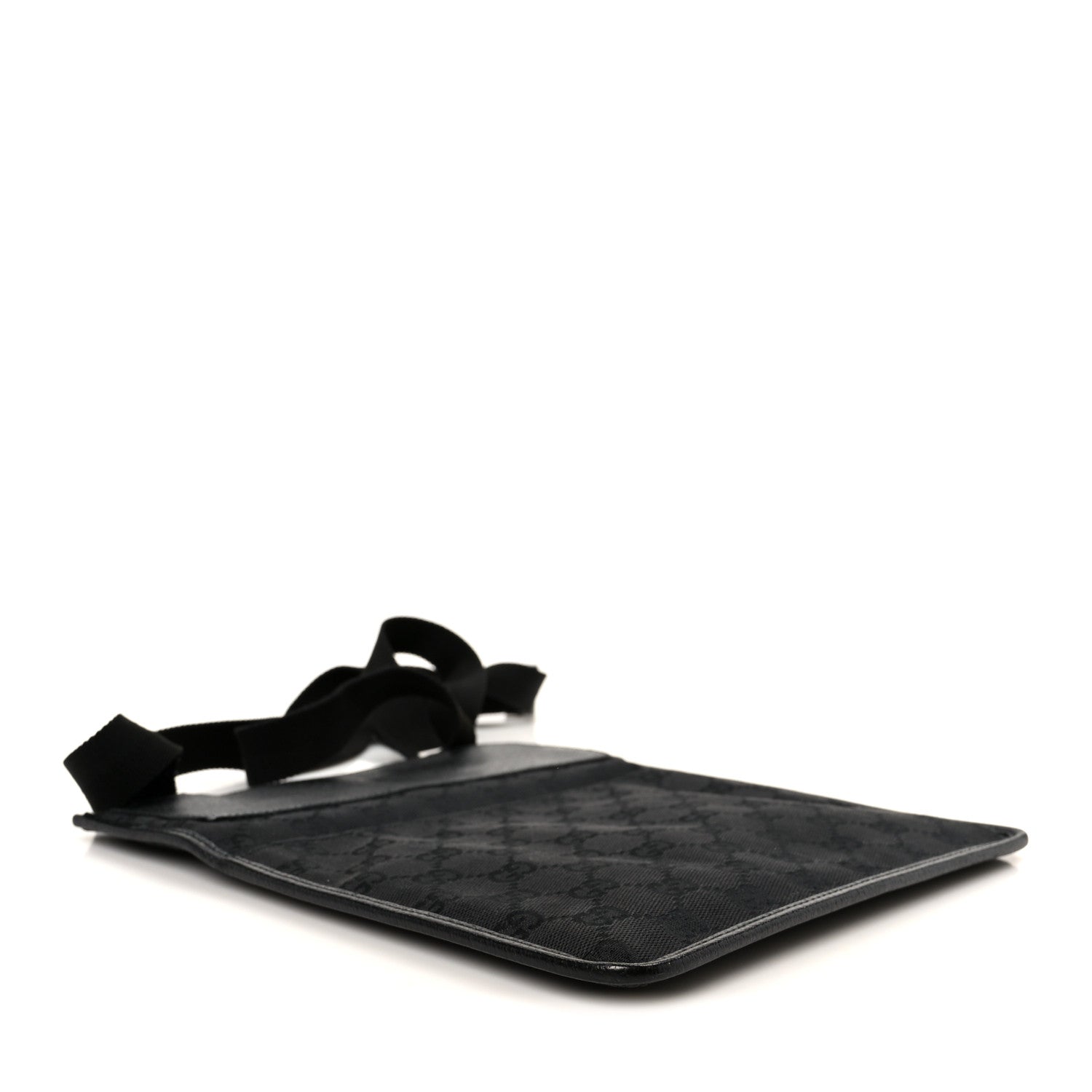 Gucci GG Monogram Messenger Crossbody Bag Black