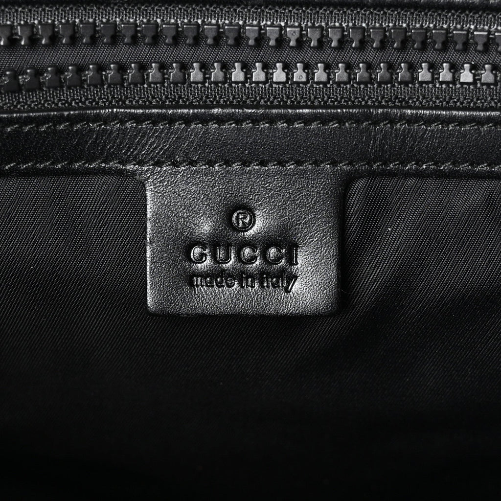 Gucci Techno Canvas Web Double Buckle Backpack Black