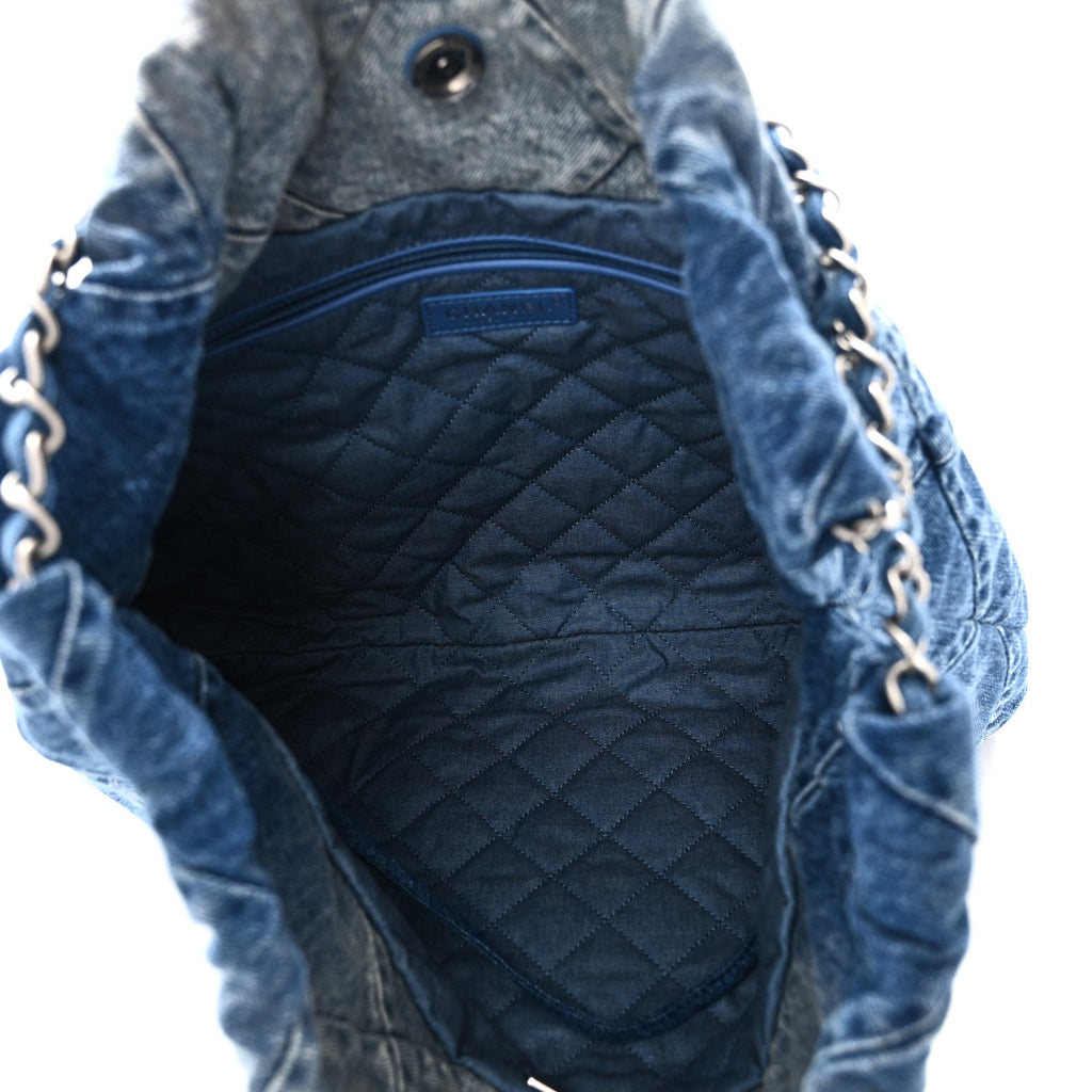 Chanel Denim Quilted Chanel 22 Blue