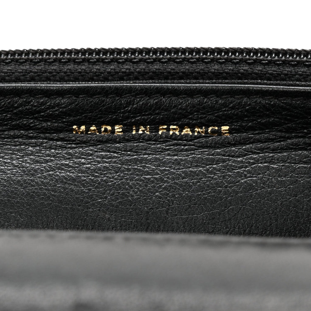 Chanel Lambskin Chevron Boy Wallet On Chain WOC Black