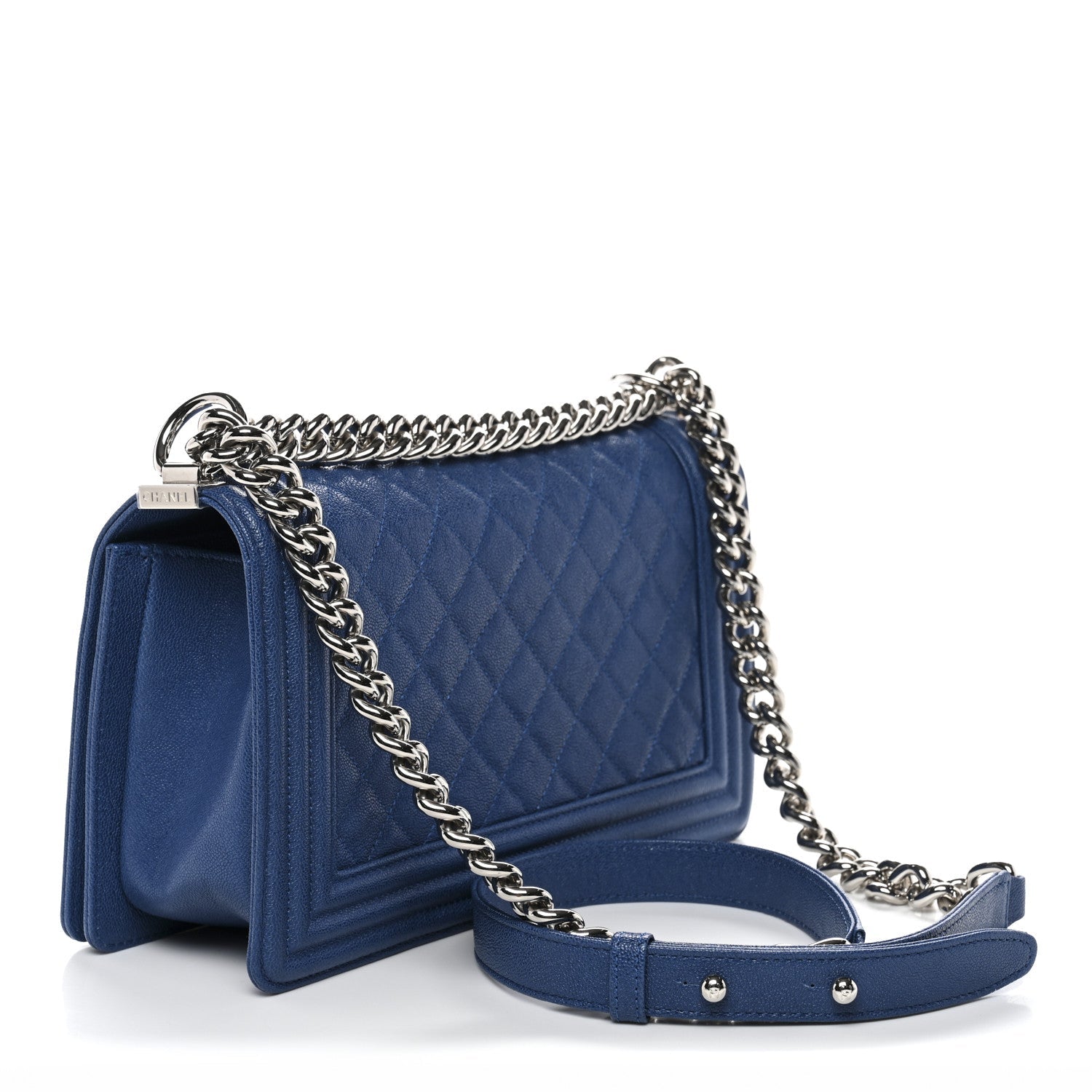 Chanel Caviar Quilted Medium Boy Flap Dark Blue