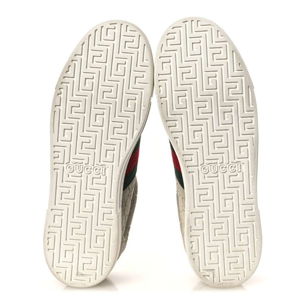 Gucci Suede Web Mens Ace Sneakers 8.5 Oatmeal