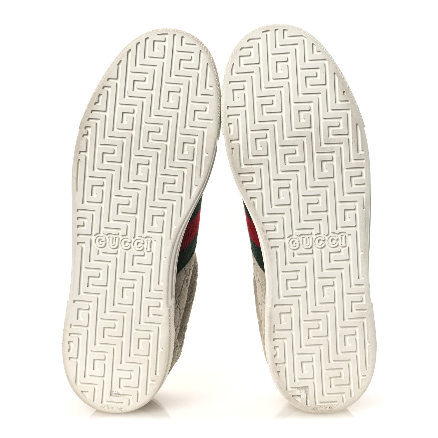 Gucci Suede Web Mens Ace Sneakers 8.5 Oatmeal