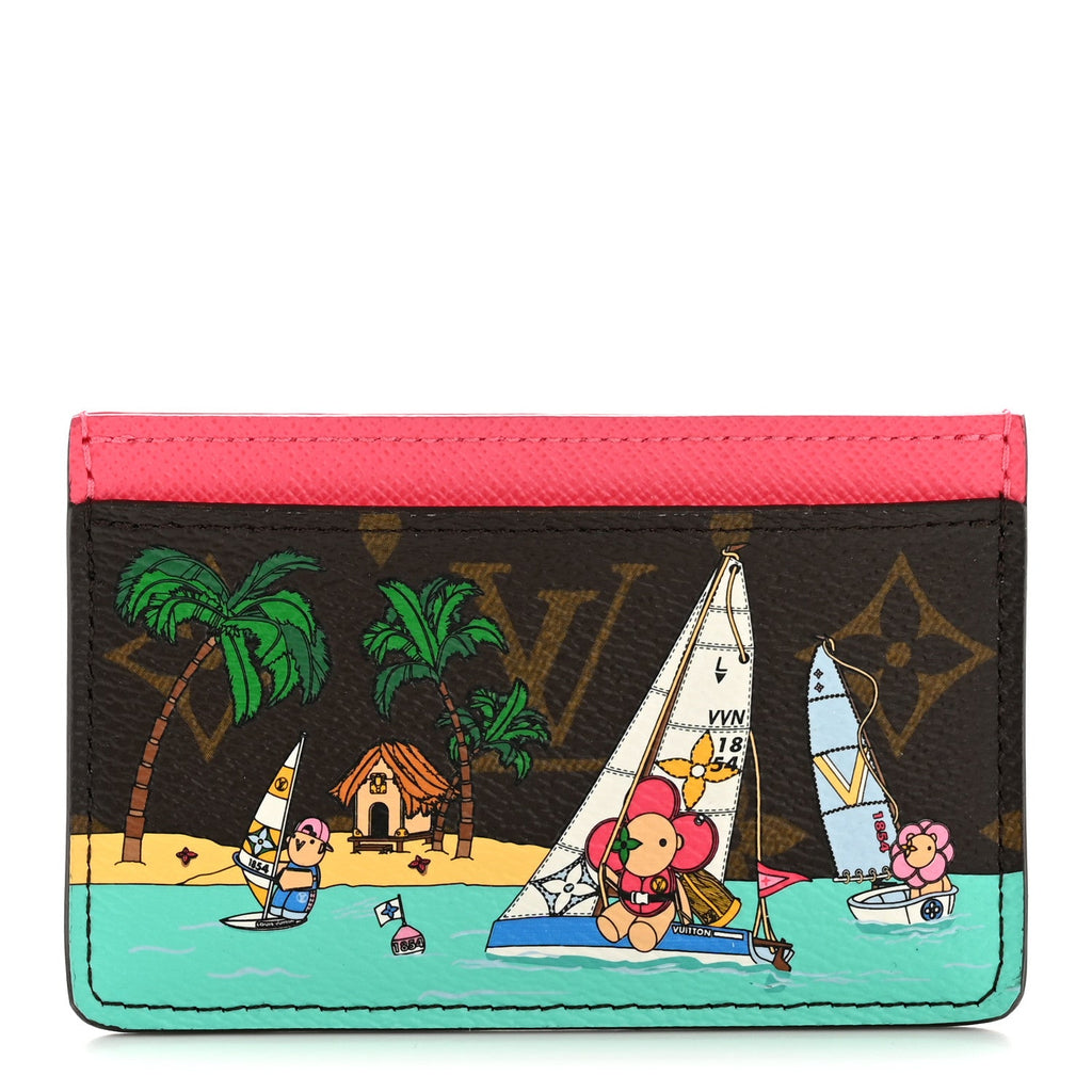 Louis Vuitton Monogram 2023 Vivienne Beach Cardholder Dragon Fruit Pink
