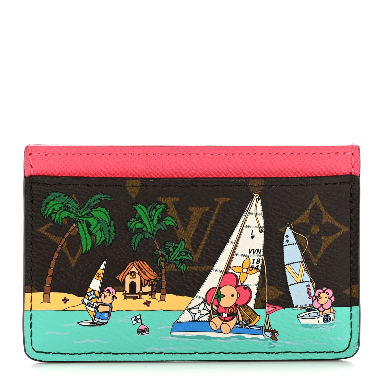 Louis Vuitton Monogram 2023 Vivienne Beach Cardholder Dragon Fruit Pink