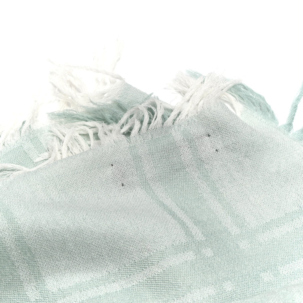 Gucci Wool Silk GG Monogram GGNat Scarf Green