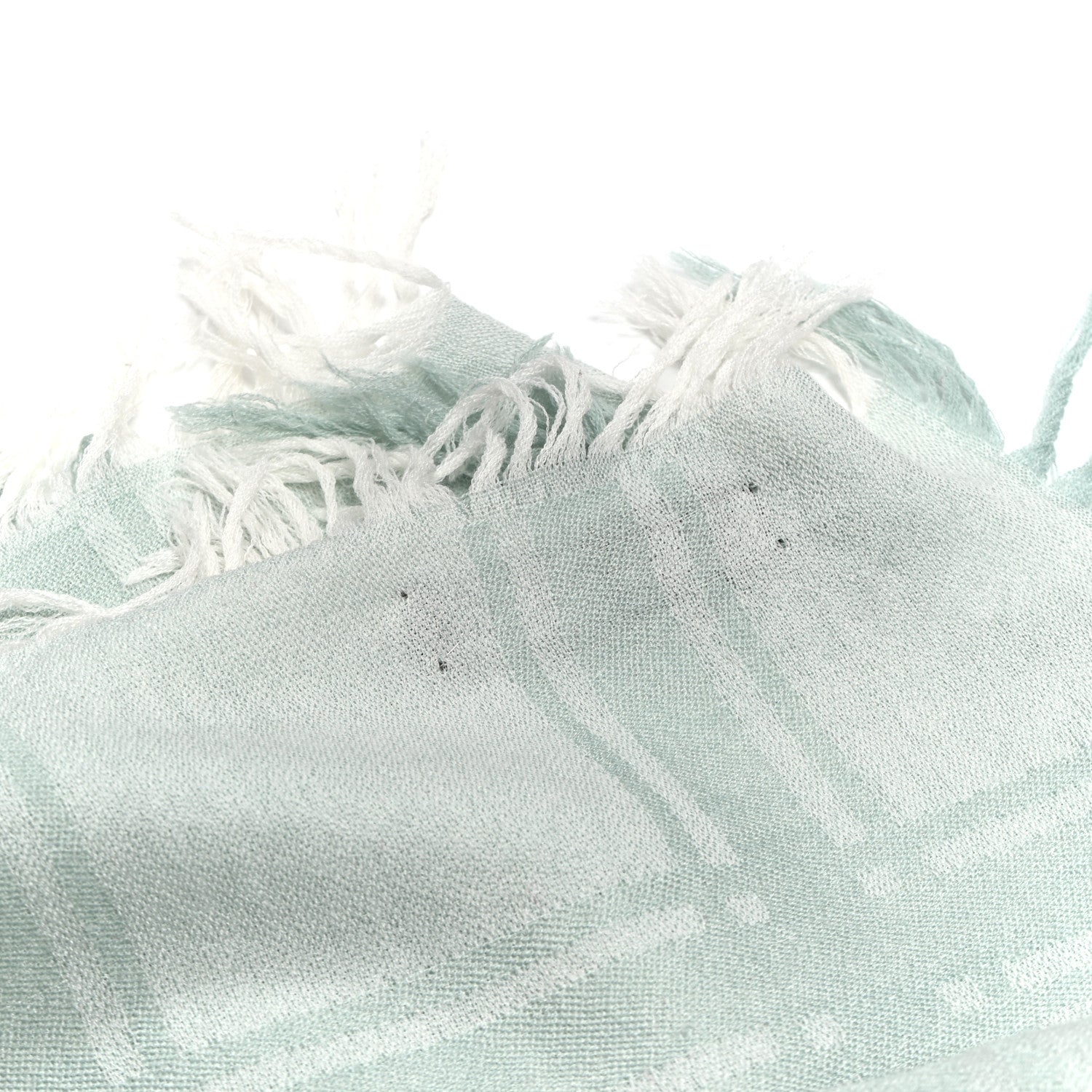 Gucci Wool Silk GG Monogram GGNat Scarf Green