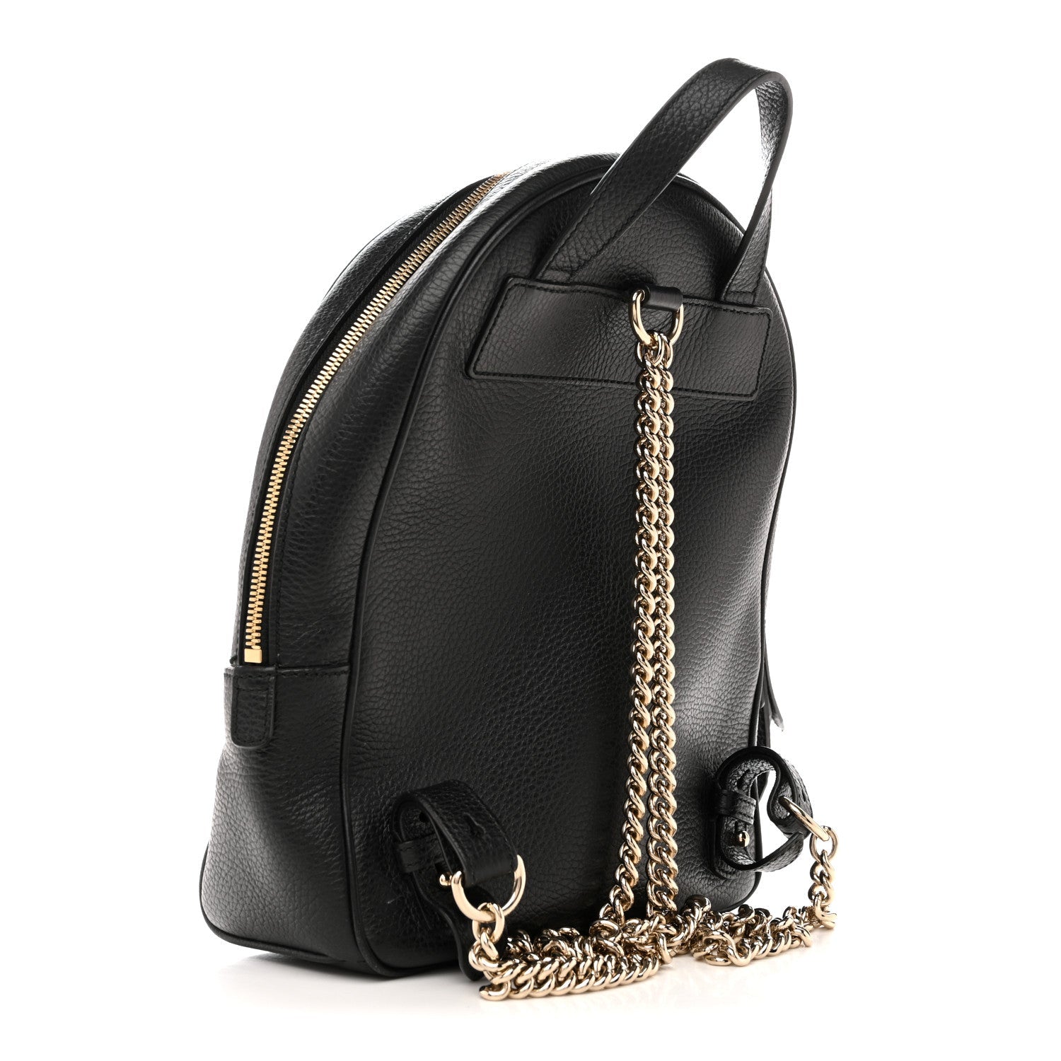 Gucci Pebbled Calfskin Soho Chain Backpack Black
