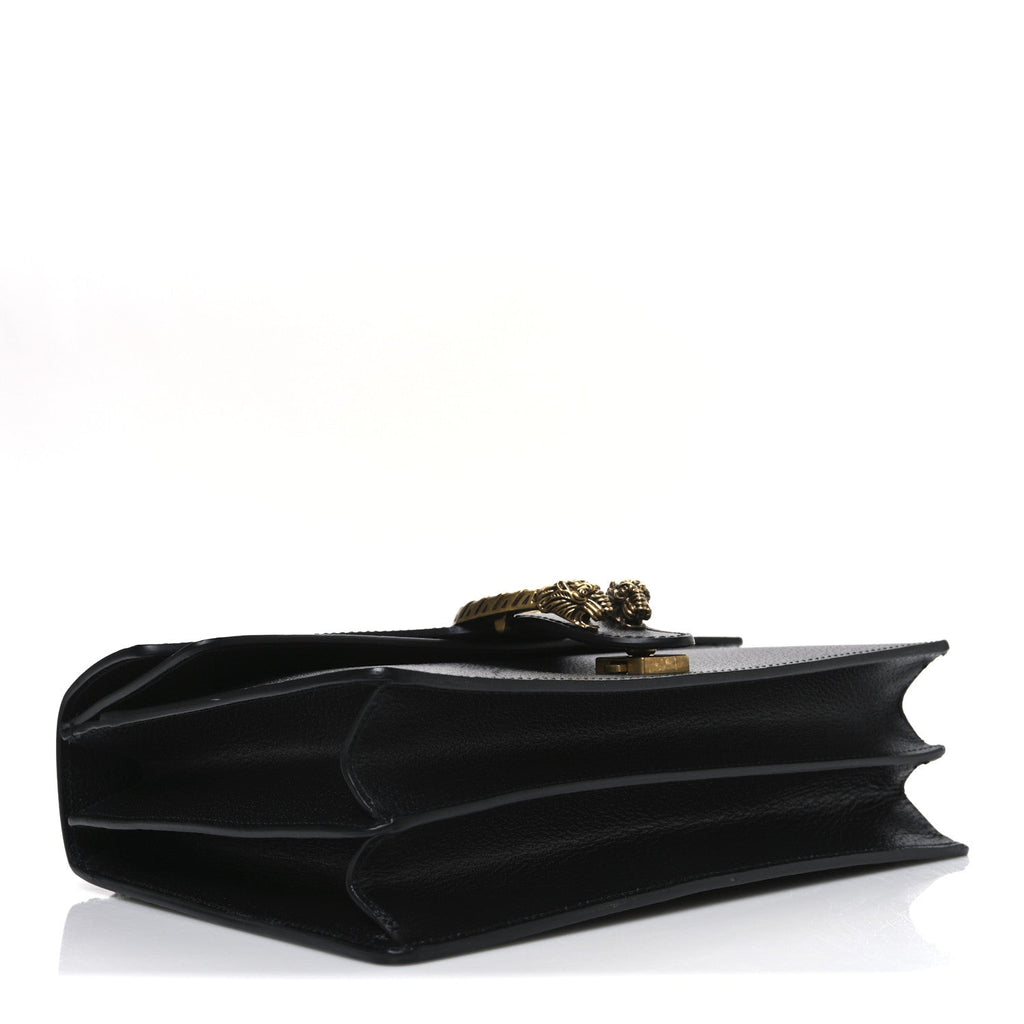 Gucci Calfskin Web Small Dionysus Shoulder Bag Black