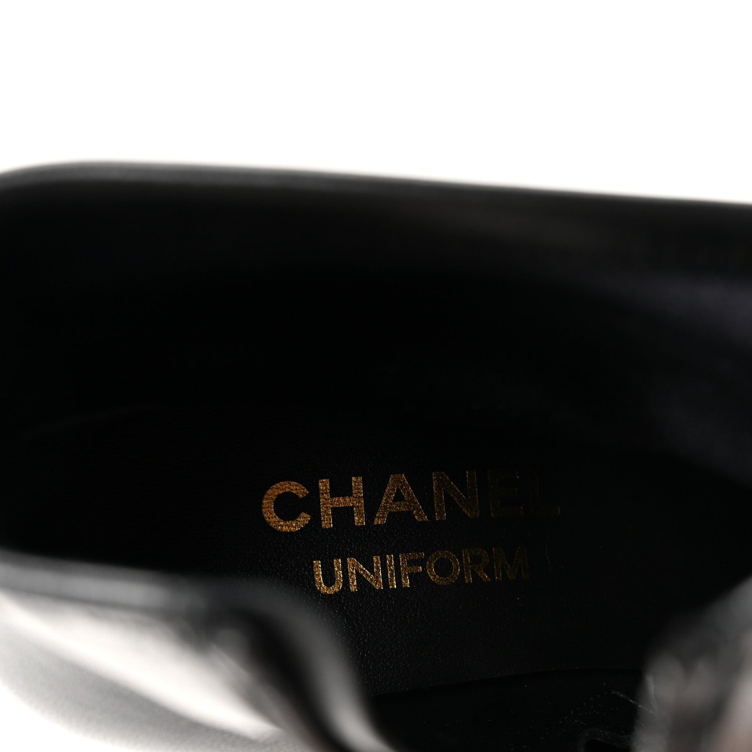 Chanel Stretch Lambskin Cap Toe CC Uniform Short Boots  35 Black