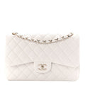 Chanel Caviar Quilted Jumbo Double Flap White