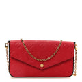 Louis Vuitton Empreinte Pochette Felicie Chain Wallet Scarlet