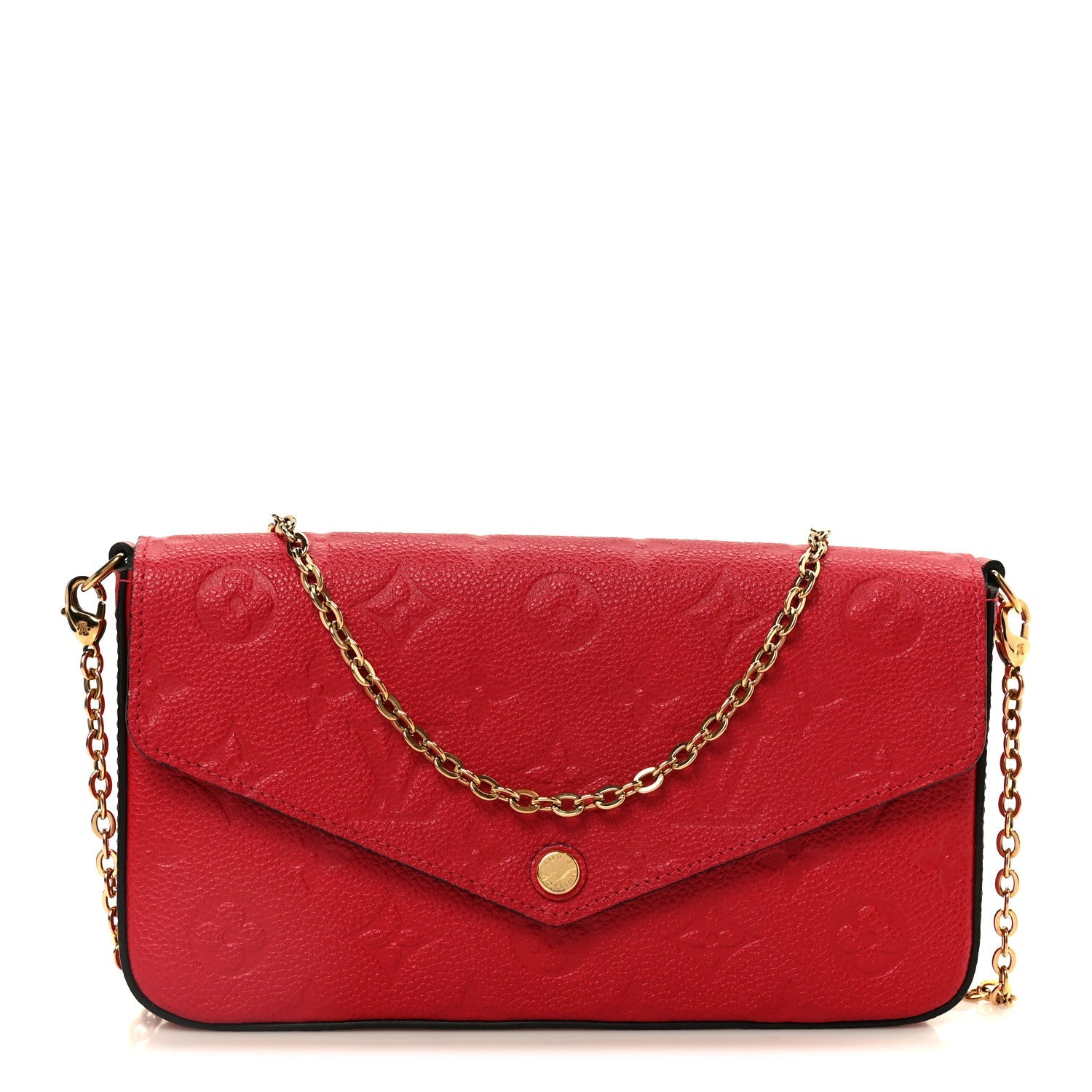 Louis Vuitton Empreinte Pochette Felicie Chain Wallet Scarlet