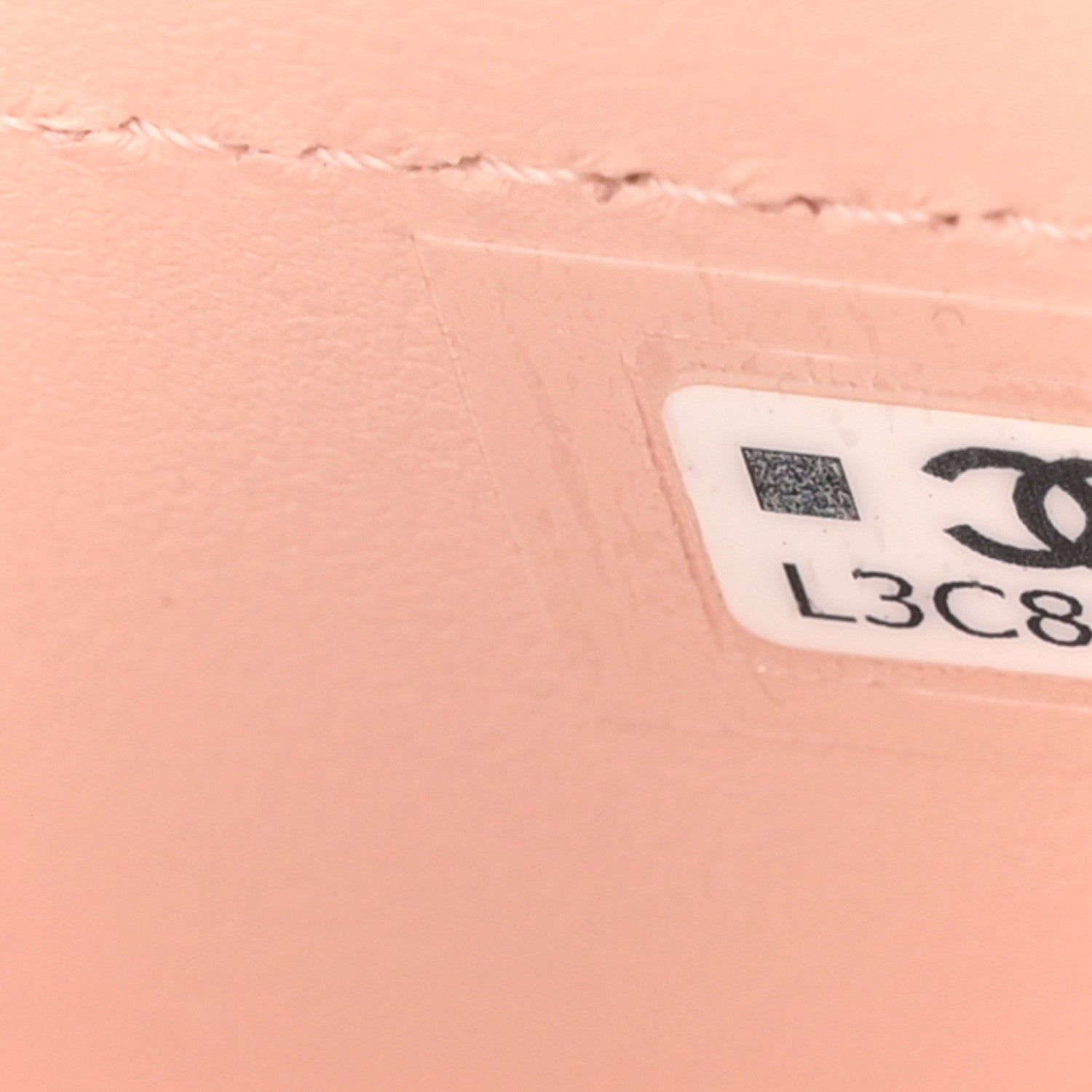 Chanel Shiny Caviar Preppy Coco Long Vanity With Strap Light Pink