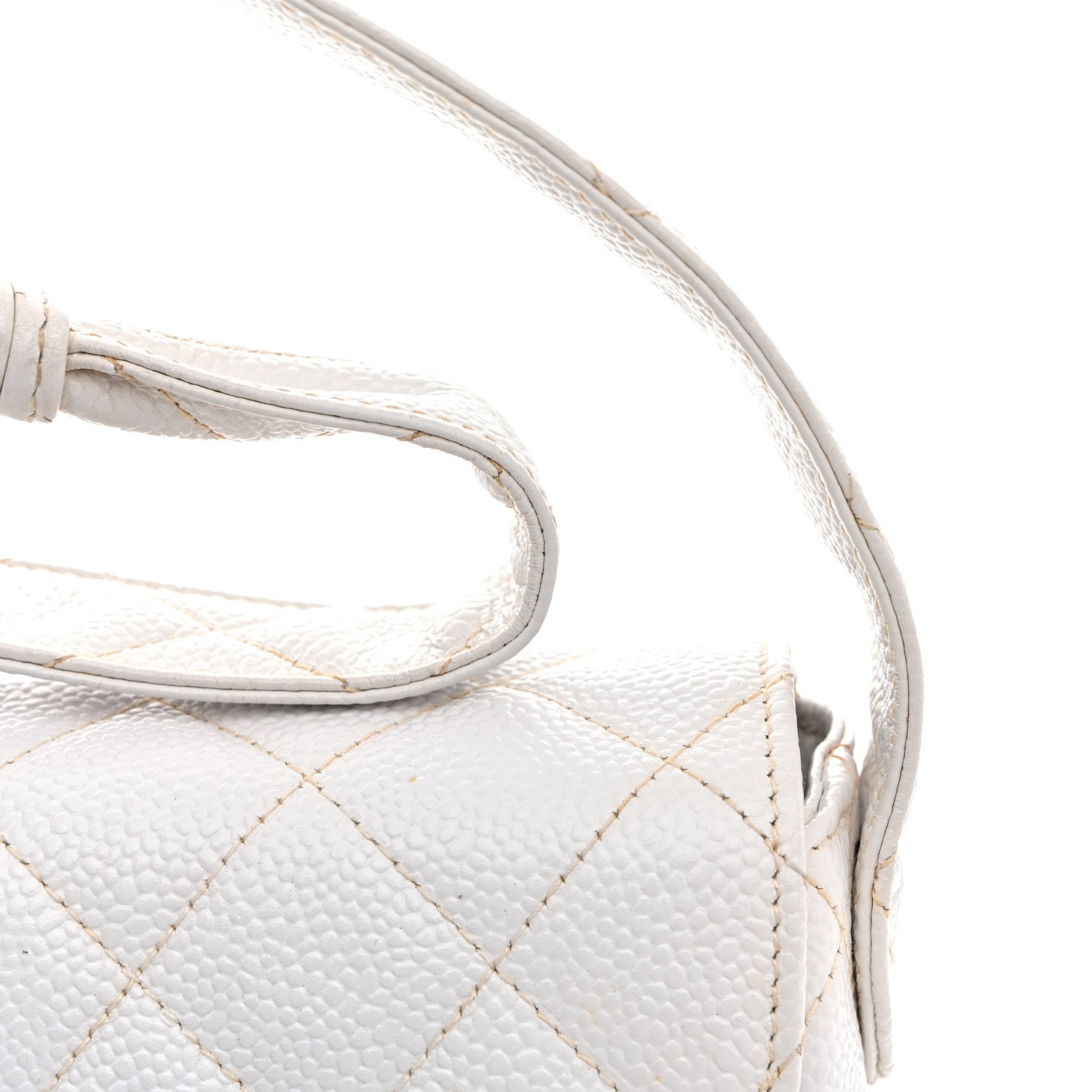 Chanel Caviar CC Shoulder Bag White