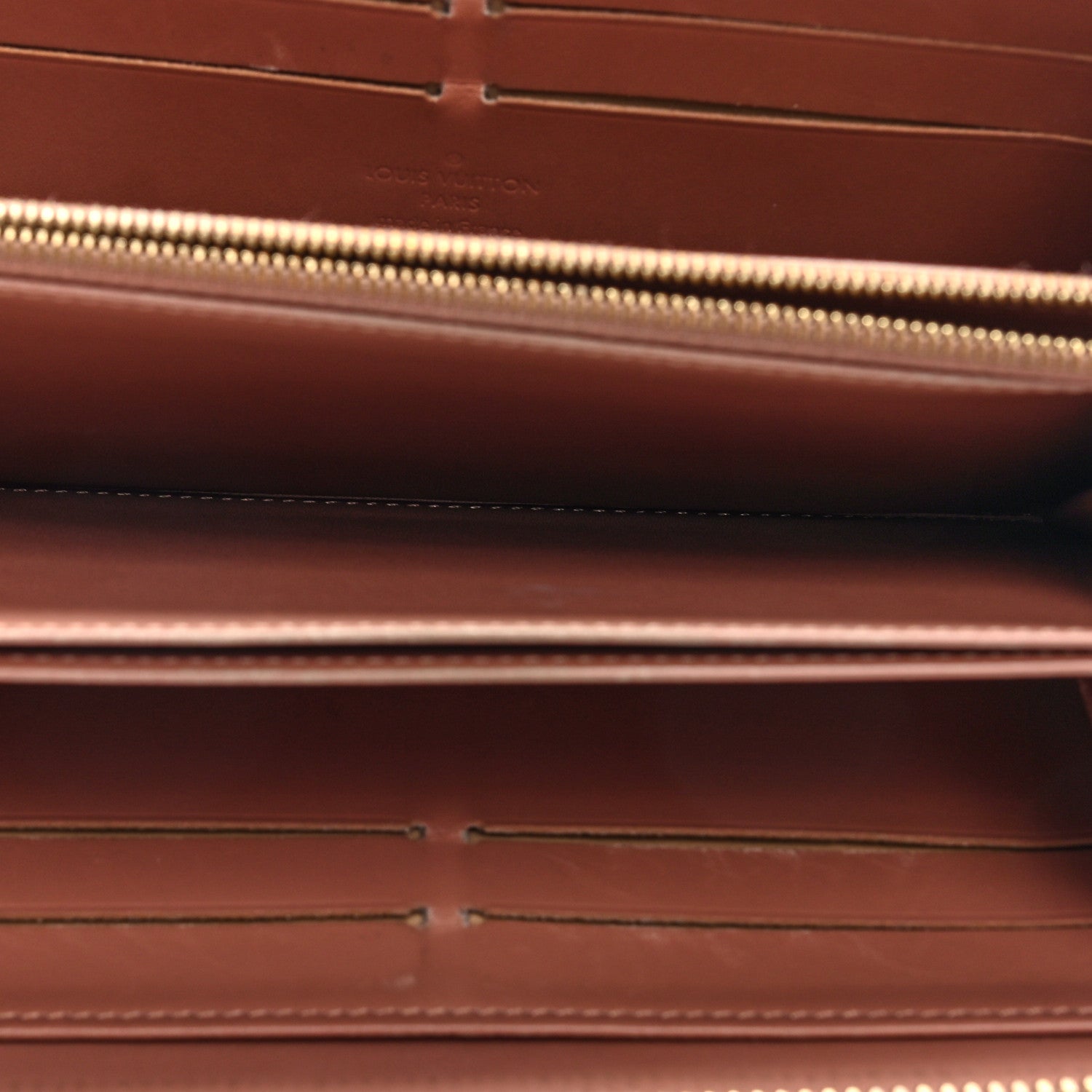 Louis Vuitton Vernis Zippy Wallet Rose Velours